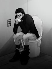 碇ゲンドウ 48 トイレットペーパーを待つこと２日目 そろそろどうしようか考える 眼鏡へのボケ ボケて Bokete